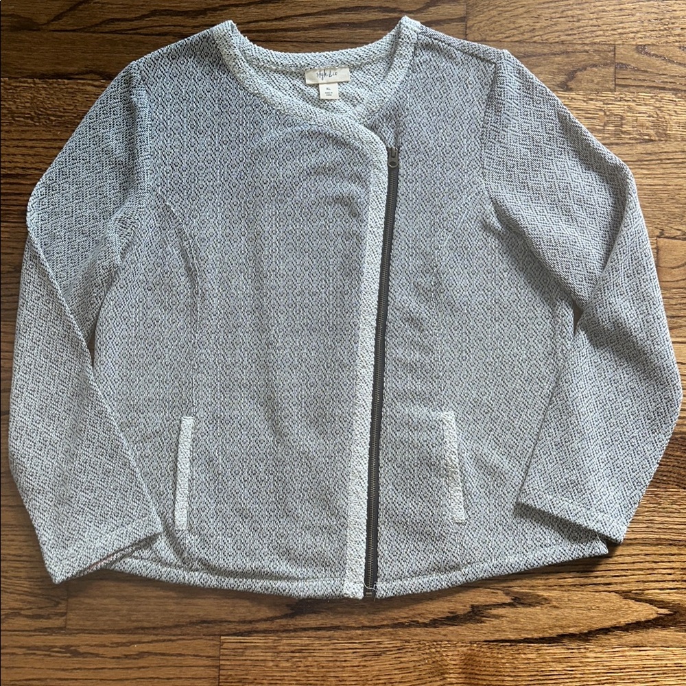 Style & Co. Gray Patterned Jacket - Picture 2 of 6